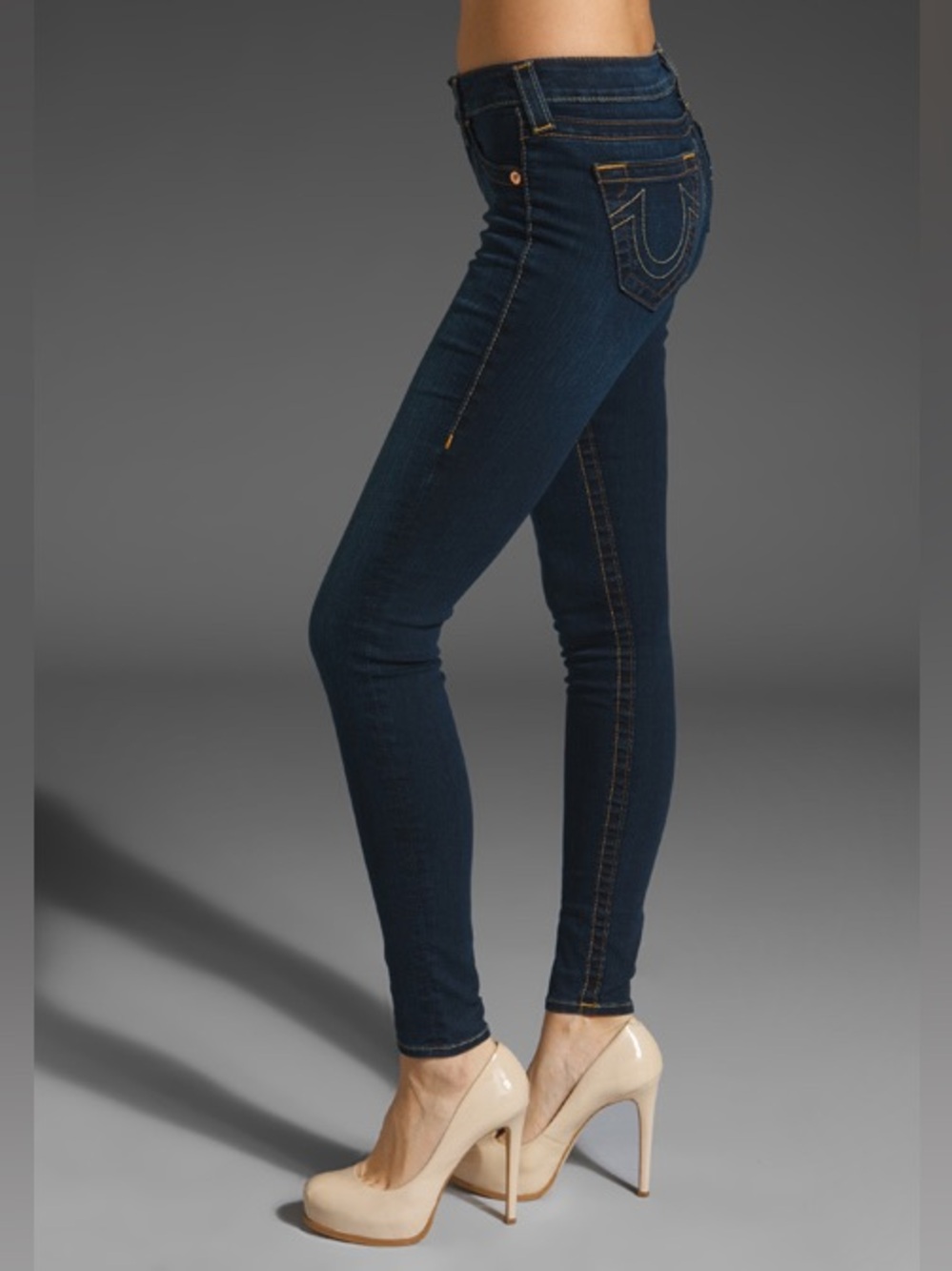 True Religion Halle Mid Rise Super Skinny Jeans